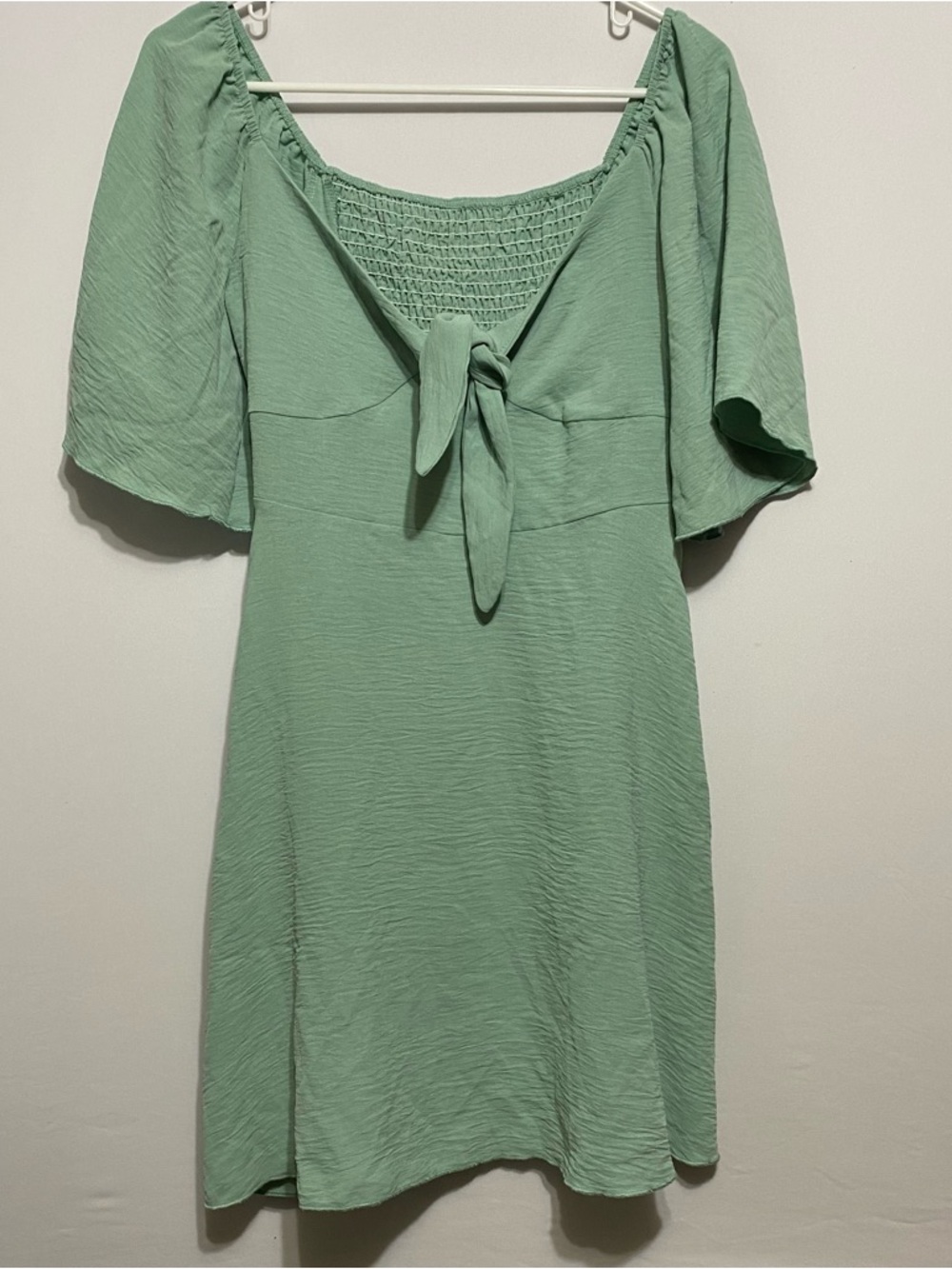 Jessica Simpson Sage Green Dress Milkmaid Cottage Core Garden Party Sundress S